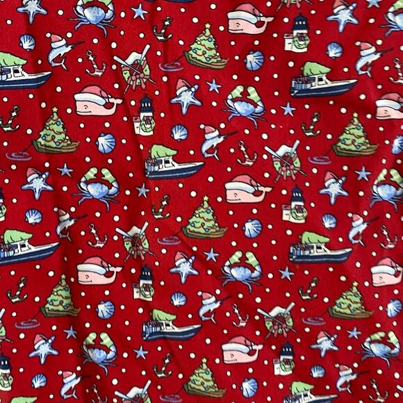 NEW $59 Vineyard Vines Preppy Printed Whale Lounge Pant Red Christmas XL NWT - Picture 11 of 14